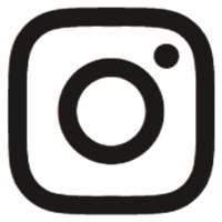 Black Instagram logo on a white background